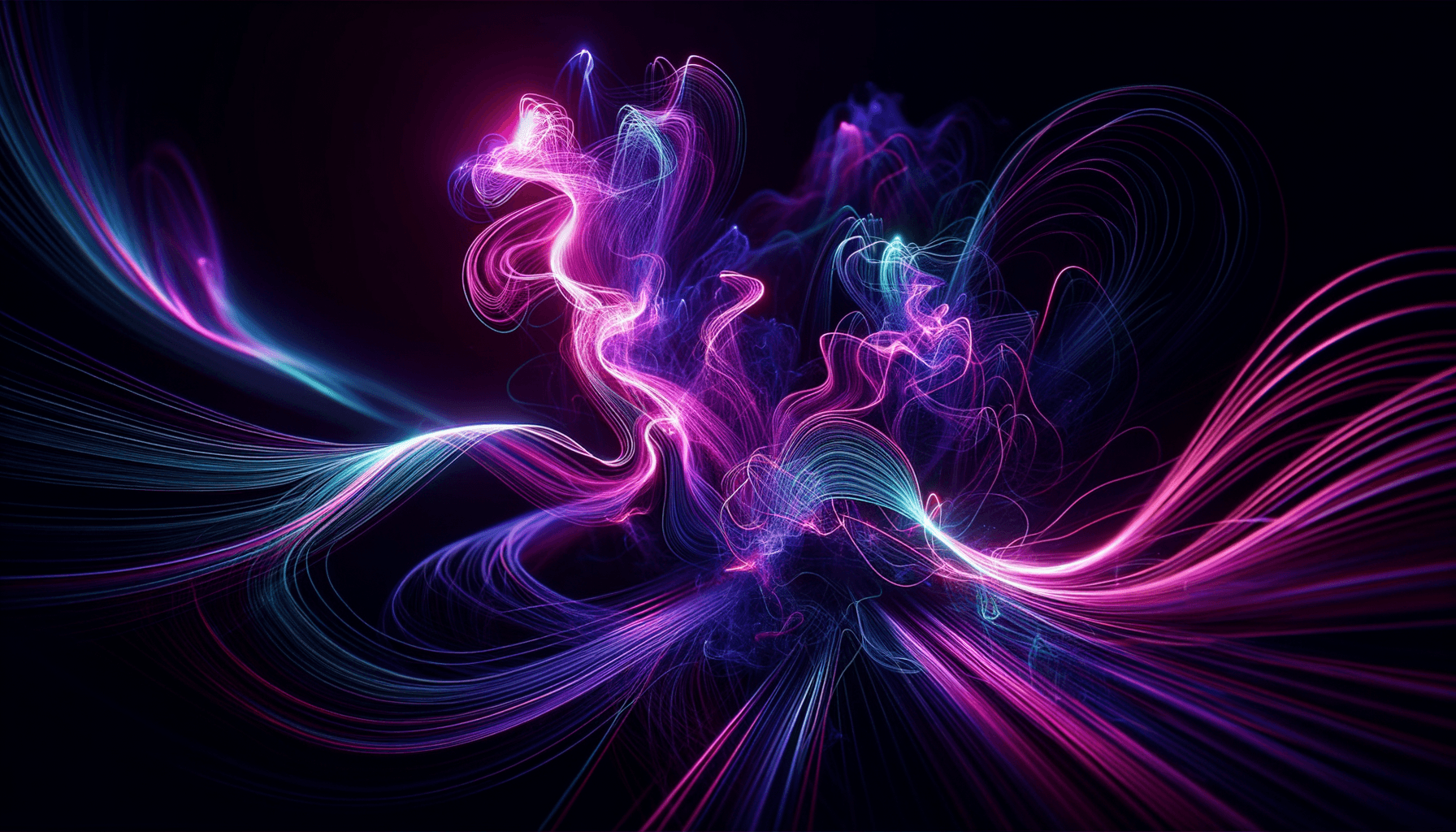Neon light trails long exposure